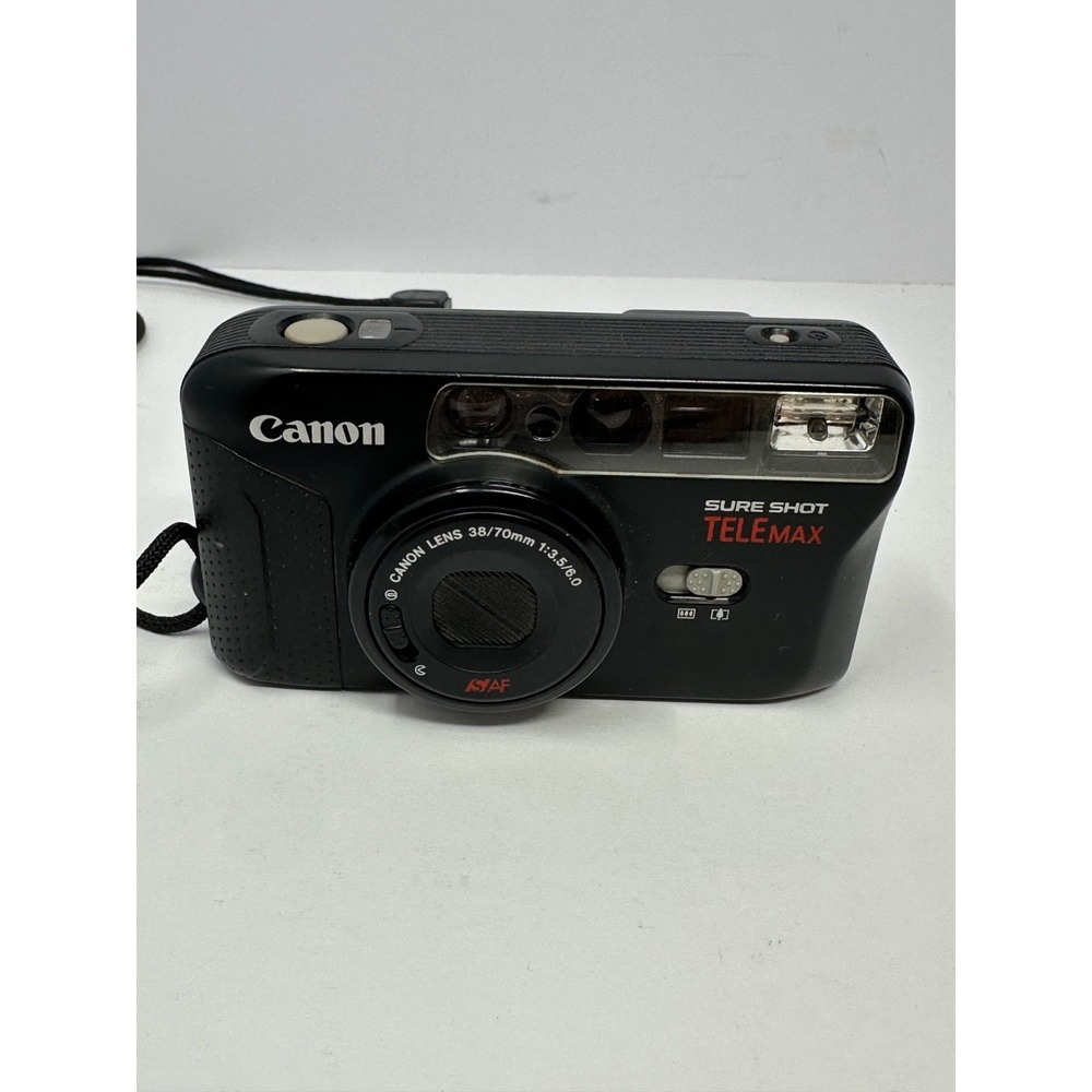 Vintage Canon Sure Shot Telemax 35 MM Camera Parts or Repair 38-70MM Lens V2